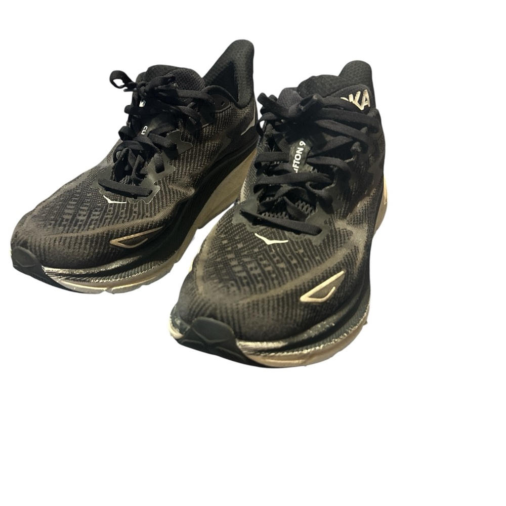 Hoka Black and White Athletic Shoes - Picture 2 of 7